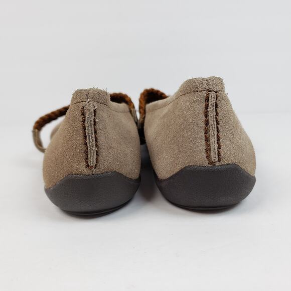 Eddie Bauer Womens Size 8.5 Delight Pine Taupe Suede Mary Jane Flats Shoes - Picture 7 of 12
